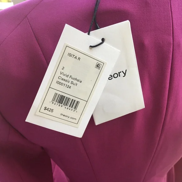 Theory Vivid Fuchsia Classic Suit Blazer